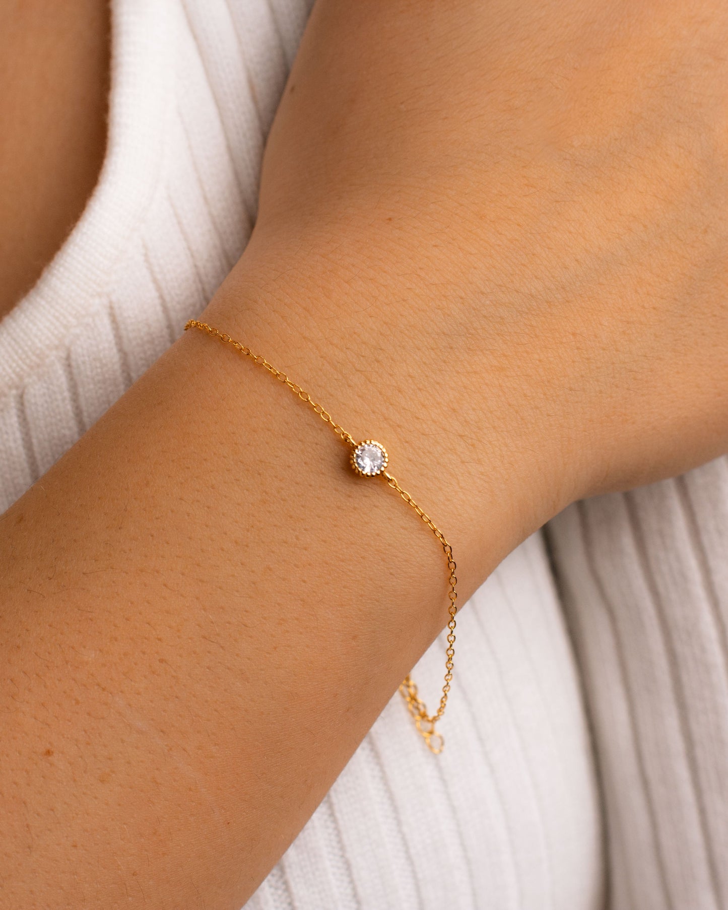 Solitaire Bezel Diamond Bracelet