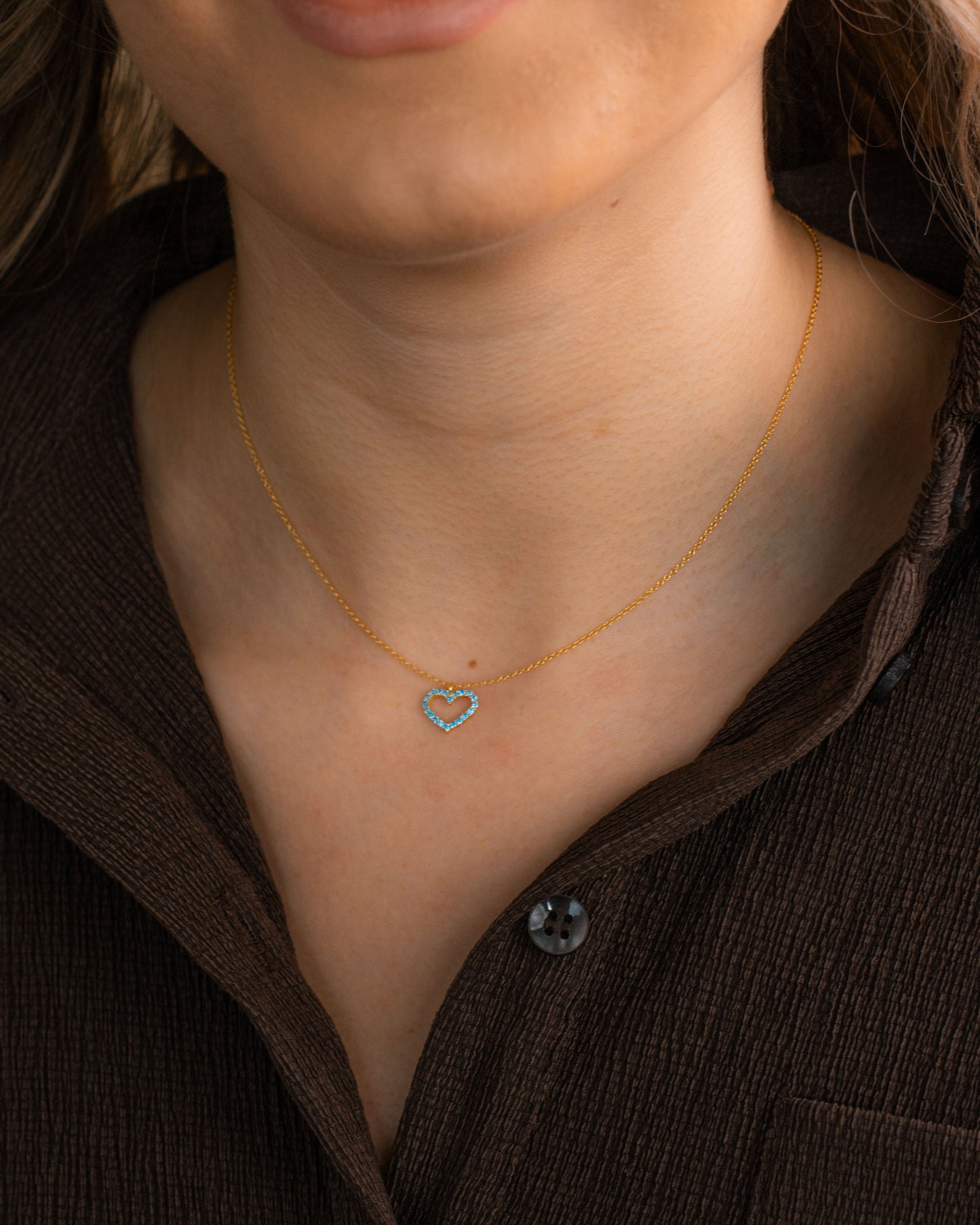 Sapphire Heart Necklace