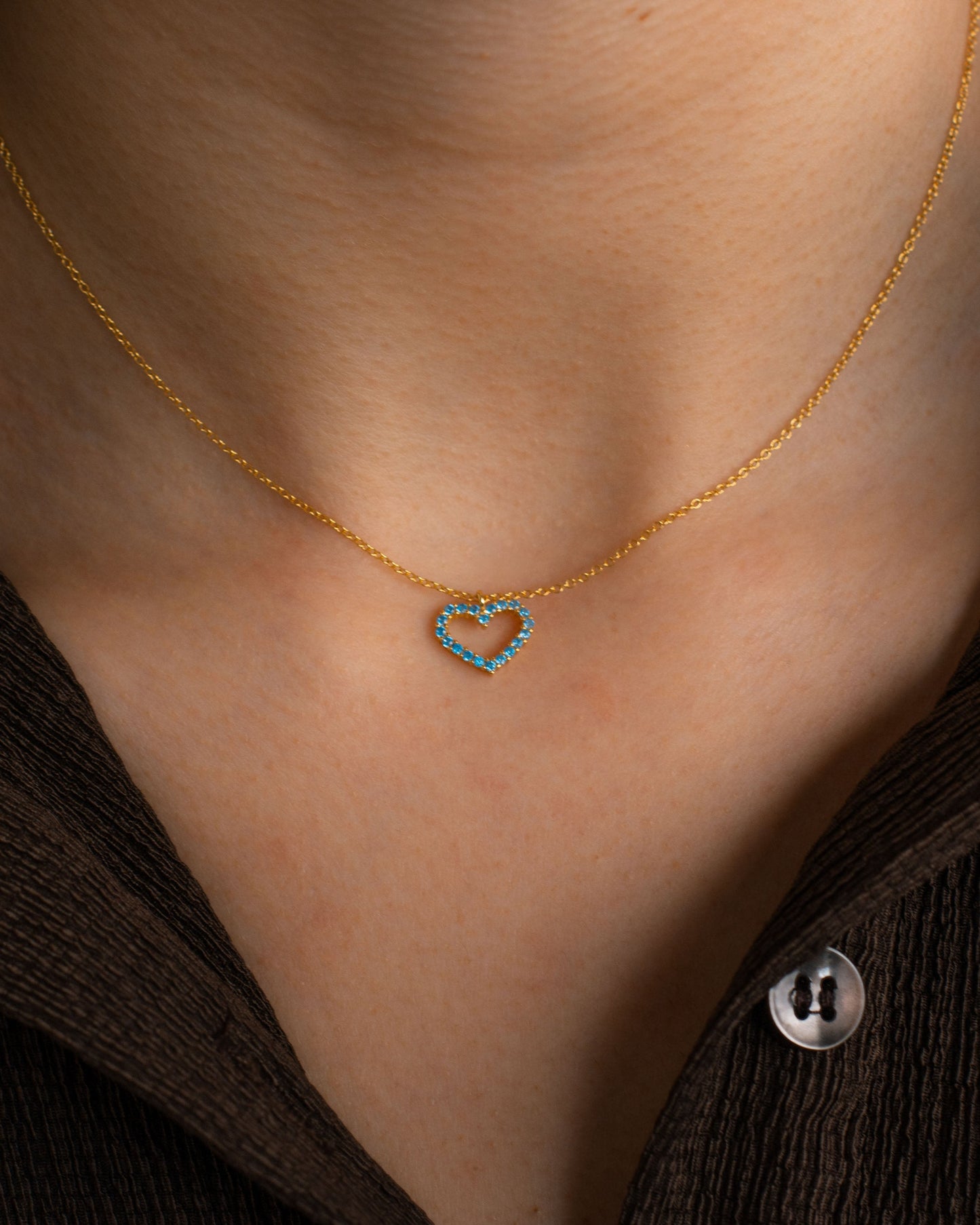 Sapphire Heart Necklace
