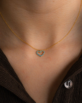 Sapphire Heart Necklace