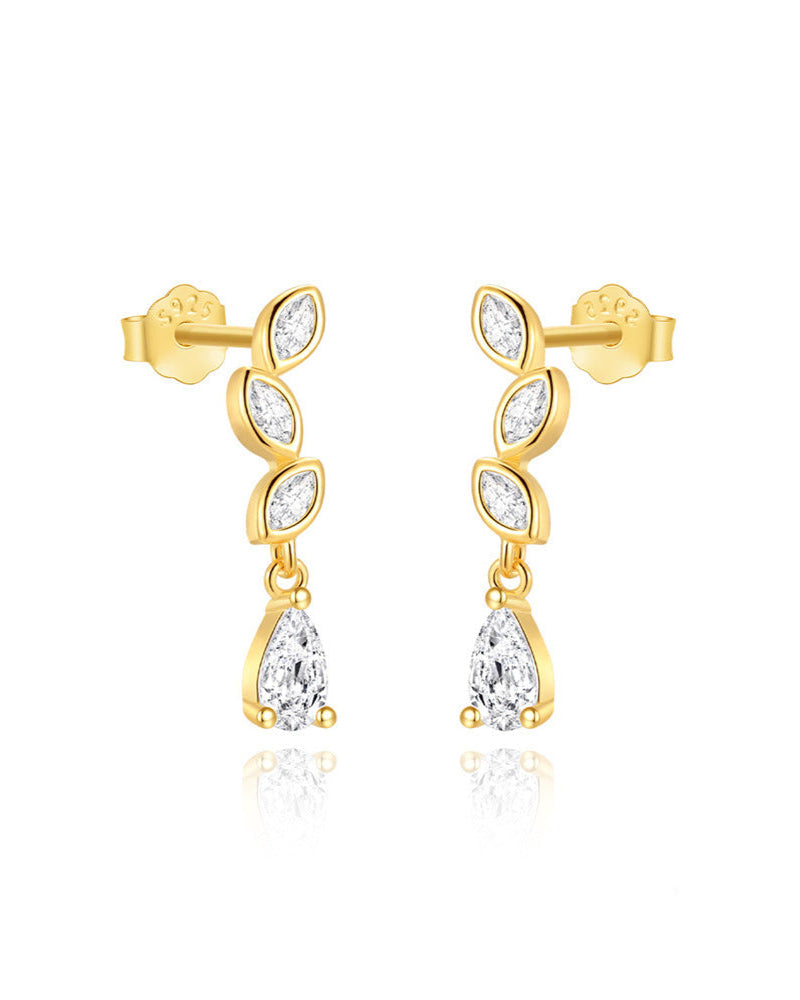 Cluster Marquise Diamond Earrings